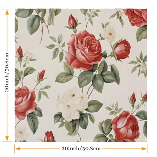 Set de 6 servilletas de tela flores multicolor 50.5x50.5 cm miniatura 2