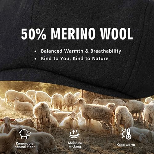 Comhats Wool Fashion Newsboy Hats for Women Winter Warm Pageboy Cabbie Cap Beret4