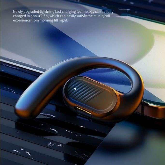 Auricular inalámbrico Bluetooth 5.4 con micrófono negro miniatura 5