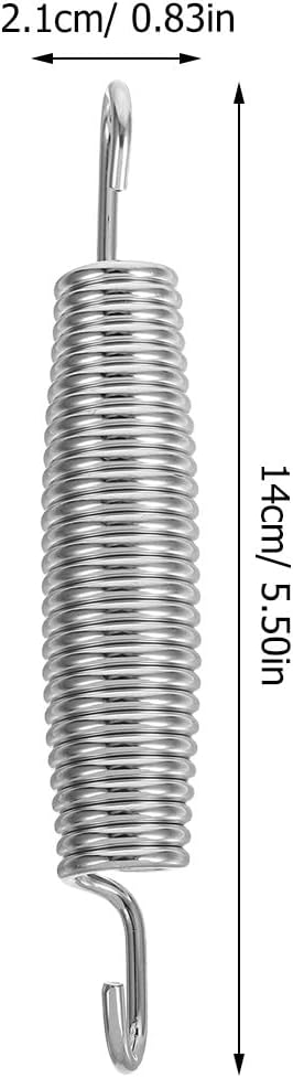 12pcs Dual Hook Trampoline Springs Replacement Heavy Duty Steel Compression Springs 5.5 Inch for Outdoor Trampoline Parts and Accessories