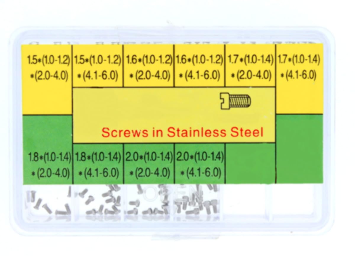 Ewatchparts 100 Watch Movement Flat Head Screw Assorted Compatible With Miyota Seiko Omega Tag Citizen