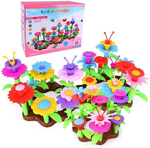 kramow Giocattoli per Bambini Fiori Giocattolo 114 Pezzi Giocattolo educativo STEM per Bambini di 3 4 5 6 Anni