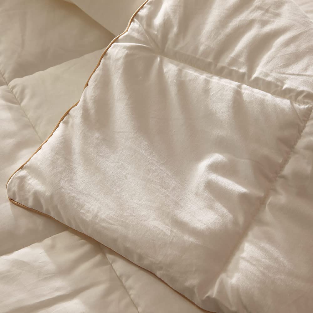 Don Descanso Edredón Cama 135 Invierno 100% Algodón Satén Vivo Oro, 300 g/m² Fibra Hueca Siliconada Tacto Pluma, 220x220 cm., Relleno Nórdico Cama 135/140,Transpirable, Lavable, Incluye Bolsa Tela