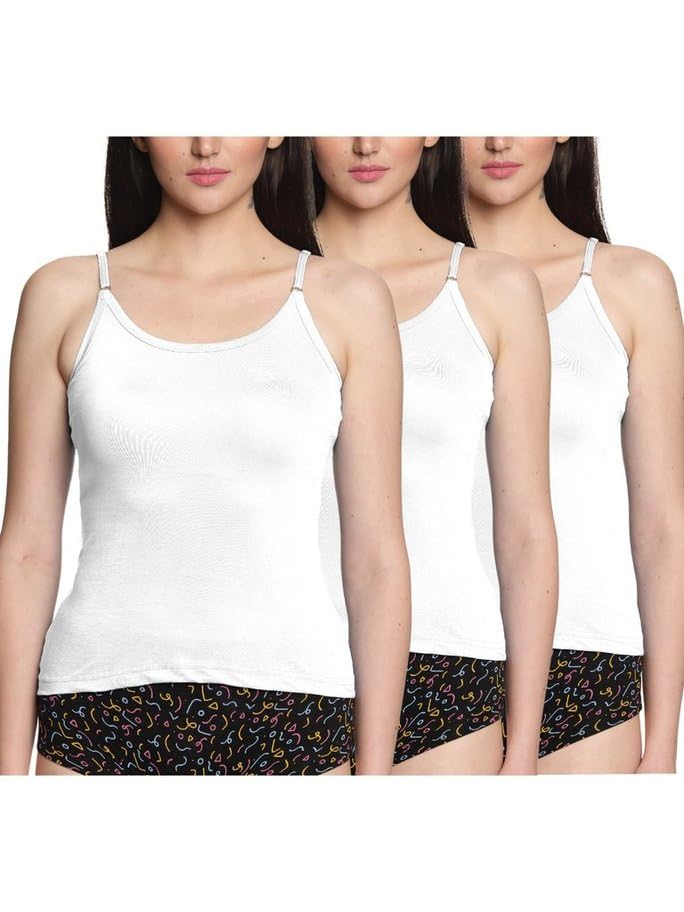 lux Women's Cotton Rich Camisole with Adjustable Strap(Pack of 3)(Color May Vary)-picture-24
