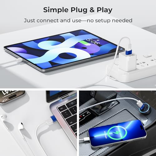 Image of Basesailor USB to USB C Adapter 3Pack,Type C Female to USB A Male Cable Converter for MacBook Pro,iMac,PC,Laptop,Computer,Samsung Galaxy Note 10 20 S20 S21 S22 S23,Google Pixel 5 4 4A 3 3A 2 XL