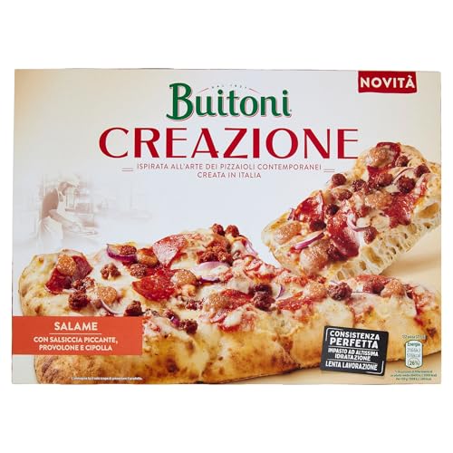 Buitoni Creazione, Salame con Salsciccia Piccante, Provolone e Cipolla, Pizza