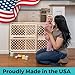 Toddleroo by North States - Supergate Ergo Baby Gate: Plastic Baby Gate for Stairs & Doorways - Adjustable Indoor Safety Gate - Made in USA - 26 to 42 Inches Wide - 26 Inches Tall - Ivory