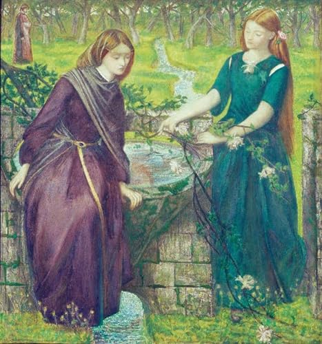 Toile moderne La vision de Dante et Léa, évocation poétique de Rossetti 60x90