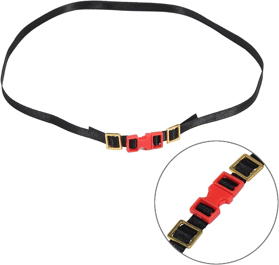 RC Crawler Accessories 1/10 Scale roof Rack 5Pcs Scale Luggage Rope Roof Rack Tie Down Straps Buckle for 1/10 RC Crawler TRX4 TRX6 SCX10 Wrangler D90 WPL D12 TF2 YK6101 (Red)
