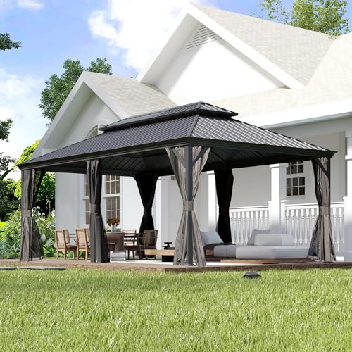 Domi 12x20 Hardtop Gazebo with Gutters