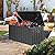 Domi 160 Gallon Deck Box, Outdoor Metal Lockable Storage Cabinet, Waterproof Steel Outdoor Bench with Lockable Lid, Side Handles & Rolling Casters for Outside Cushions, Pillows, Garden Tools, Grey