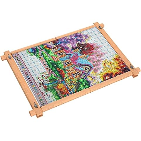Beech Wood Tapestry Scroll Embroidery Frames, Needlepoint Cross Stitch Holder, Quilting Frames, Needlepoint Holder, Stitching Frame for Sewing, Cross Stitch, Embroidery Projects Cover