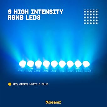 BeamZ LCB99 LED Light Bar DJ Kit - 2X RGBW & UV LED Bars with Strobe, Fade & DMX Control for Mobile DJs, Stage Uplighting & Wall Washer Effects  [Energy Class A]
