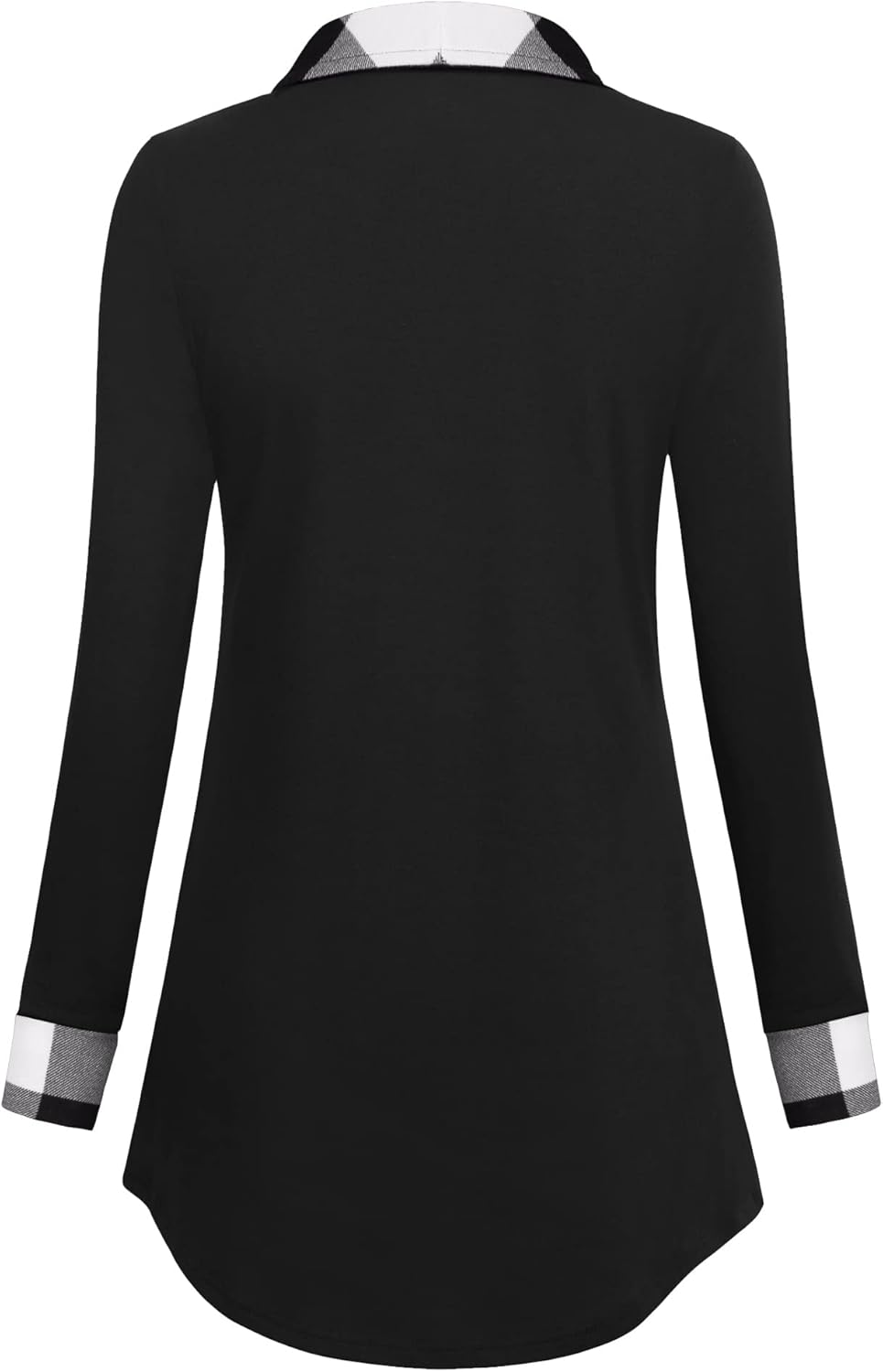 Bebonnie Womens Long Sleeve Casual V Neck Sweatshirts Pullover Tunic Tops with Buttons - Image 3