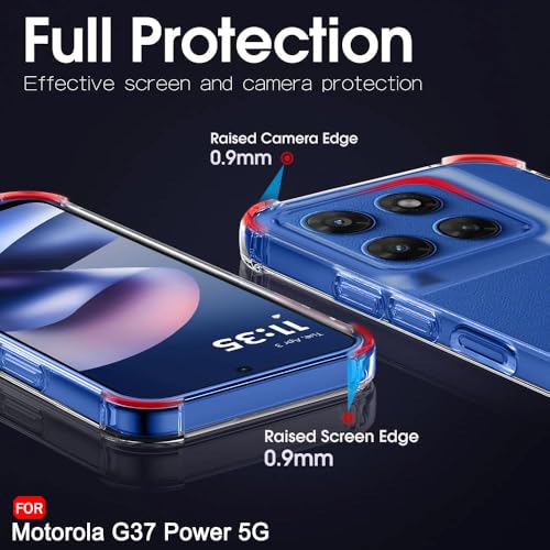 Image of TheGiftKart Crystal Clear Back Cover Case for Motorola Moto G37 Power 5G | 360 Degree Protection | Shock Proof Design | Transparent Hard Cover Case for Moto G37 Power 5G (PC & TPU, Transparent Bumper)