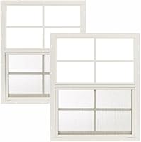 Vista 11 de Ventanas de cobertizo de 18 x 23 pulgadas (paquete de 1) Ventanas corredizas con vidrio templado y mallas Montaje al ras, marcos de aluminio