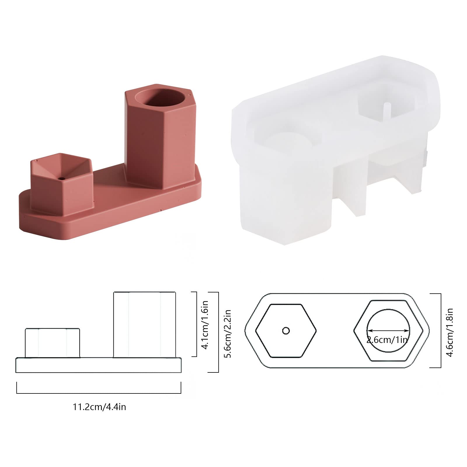 Silicone Concrete Mold DIY Cement Incense Holder Mould Incense Stick Combination Making Form Handmade Home Decorations (SH0900)