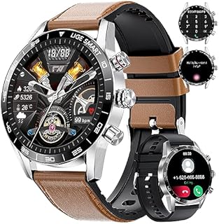 LIGE Smartwatch Herren mit Telefonfunktion 1,32" HD Fitnessuhr mit Bluetooth Anrufe Herzfrequenz Pulsmesser SpO2 Schlafmonitor 20 Sportmodi Aktivitätstracker Männer für Android iOS