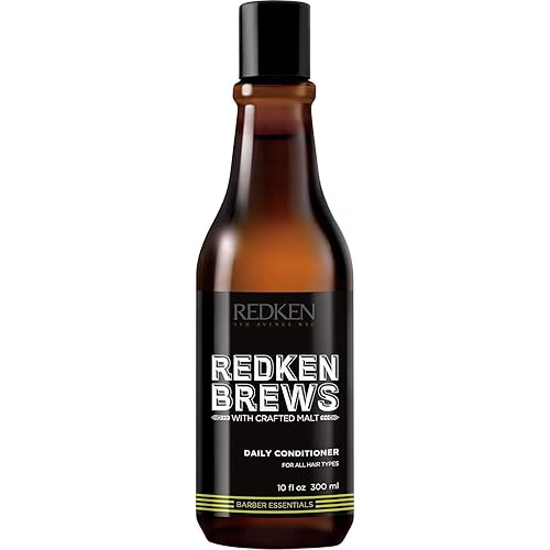 Redken Brews Acondicionador diario para hombres, cabello suave para todo tipo de cabello