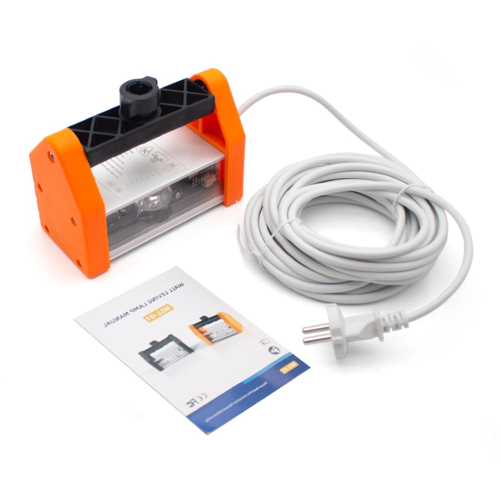 LED-Arbeitsleuchte zum Schleifen und Prüfen von Wandflächen, 155° breiter Abstrahlwinkel, 4-stufig dimmbar, 8 m Kabel | 155° breiter Abstrahlwinkel, 4-stufig dimmbar, 8 m Kabel