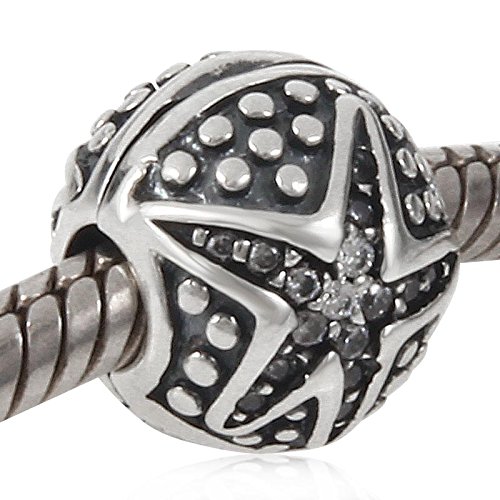 Starfish Clip Lock Charm 925 Sterling Silver Summer Beach Clips Bead Fit Fashion Ocean Style Bracelet #TOP1