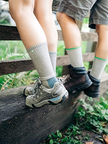 Insect Shield Lightweight Hiking Walking Socks, Stretchy And Comfortable Crew Socks With Padding And Tick Protection, Khaki, Large #TOP3