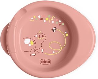 Chicco Warmy Plate, Plato Térmico para Bebés y Niños, Plato Térmico para Comida con Depósito de Agua Caliente, Platillo Destete con Base Antideslizante y Diseño Ergonómico, 0% BPA, 6+ Meses, Rosa