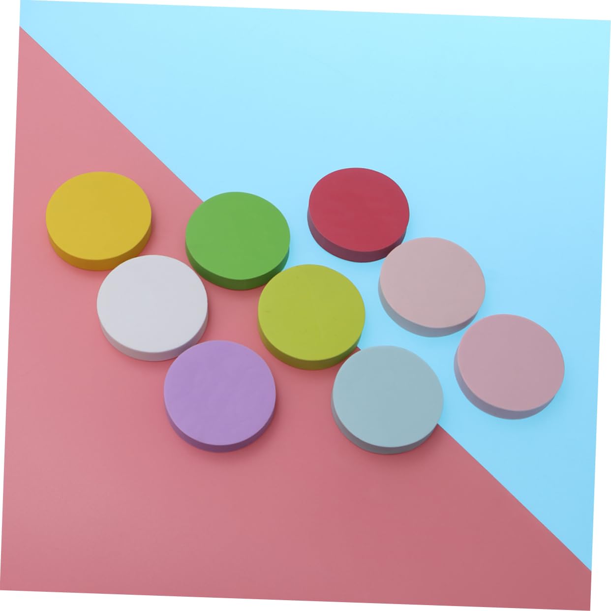 Hohopeti 10 Pcs Engraved Rubber Bricks Round Stamps for Scrapbooking DIY Project Stamps Block Stamping Carving Blocks Random Color