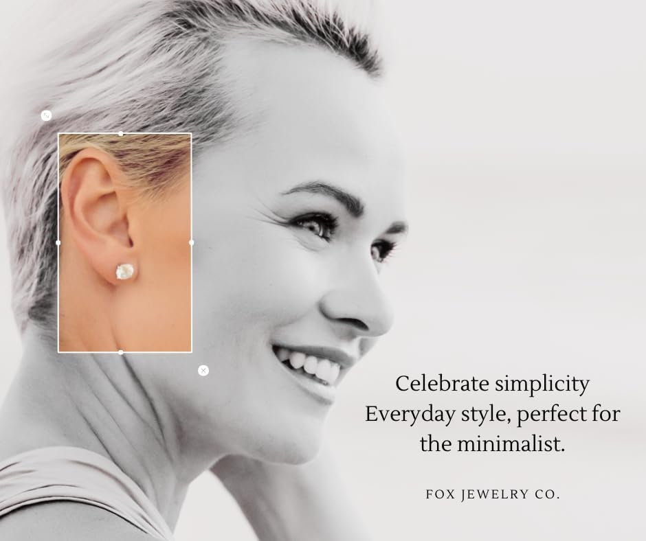 925 Sterling Silver Stud Earrings, Lab Grown Diamonds Earrings, Moissanite Earring Studs for Women | Round Cut 1-2 Carat Lab Grown Diamond or Moissanite Earrings for Men Jewelry Gifts for Men Women - Image 4