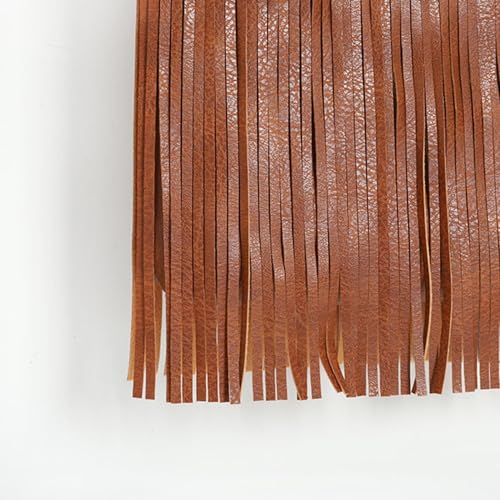 Sac de téléphone portable à franges en cuir PU rétro