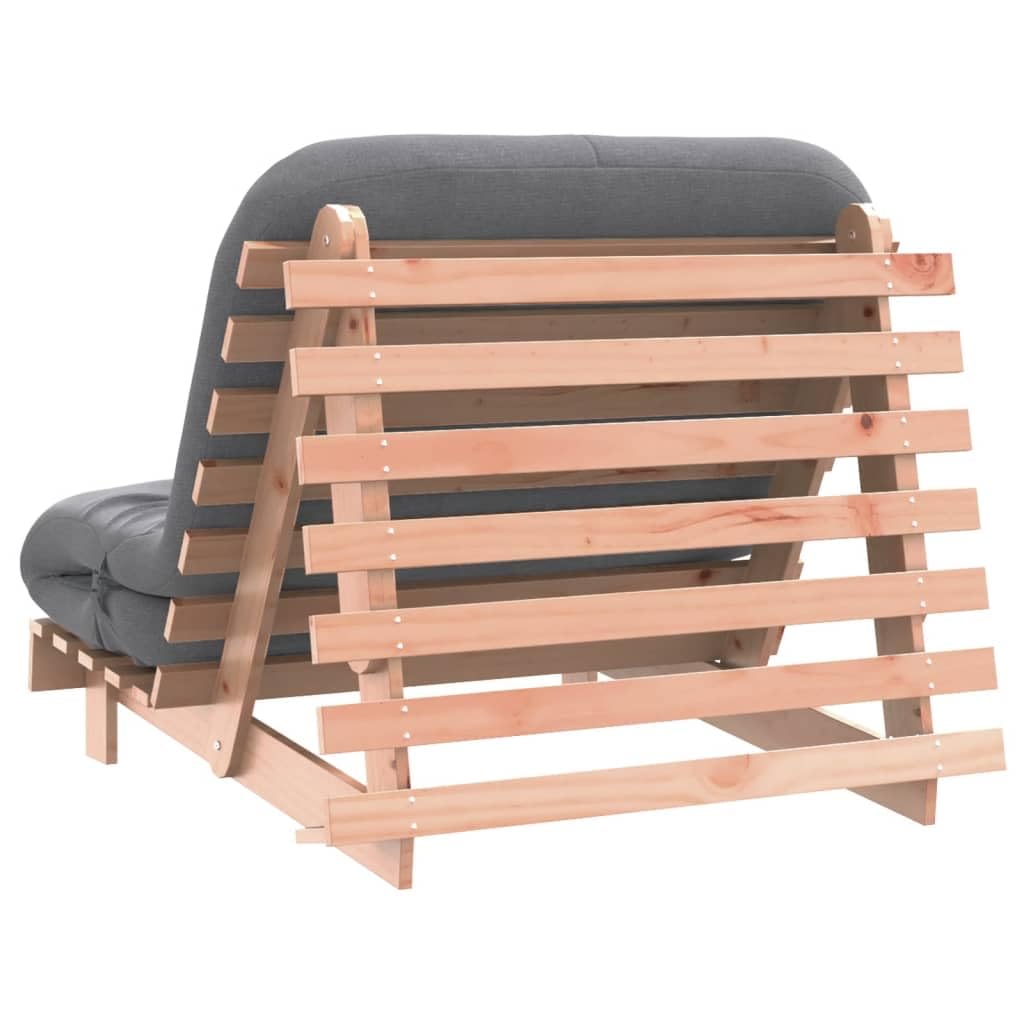 vidaXL Canapé-lit Futon avec Matelas 100x206x11 cm en Bois Massif Douglas, Futon Japonais, Lit de Sol