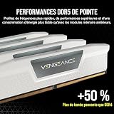CORSAIR VENGEANCE DDR5 RAM 32GB (2x16GB) Up to 6400MHz CL36-48-48-104 1.35V AMD EXPO Intel XMP 3.0 Desktop Computer Memory – White (CMK32GX5M2B6400Z36W) - 3