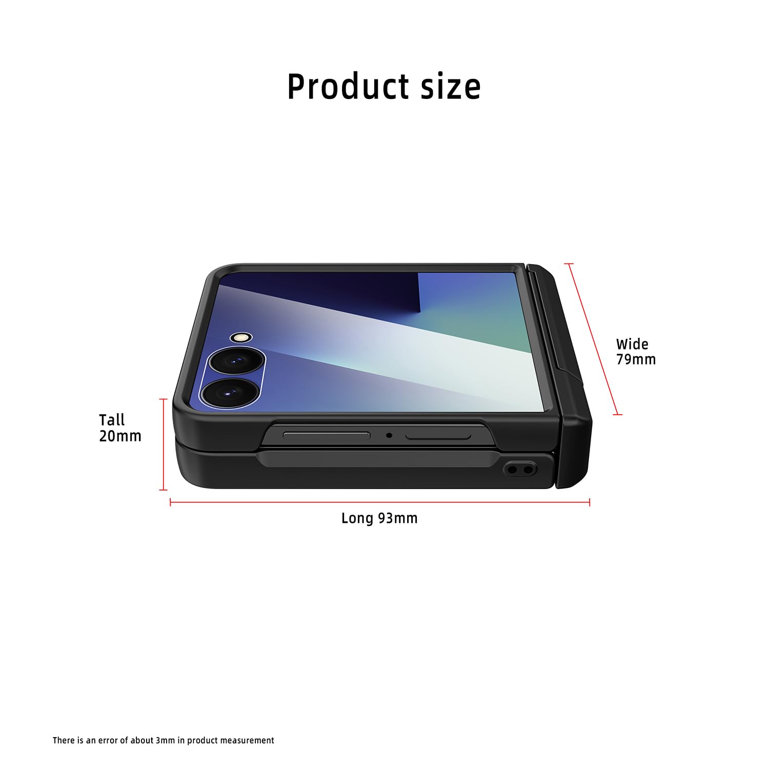Etui do Samsung Galaxy Z Flip 8 z ochroną zawiasów klasy wojskowej i wbudowaną osłoną ekranu przedniego i podpórką. (niebieskie)