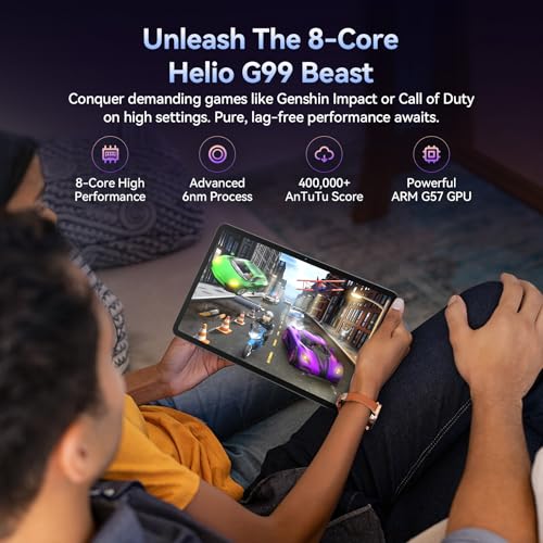 Image of 12 Inch Android 15 Tablet, 16GB + 256GB, 2K FHD Display Gaming, Gray