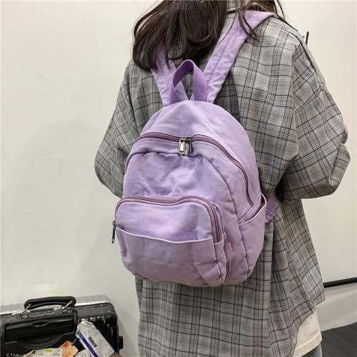 Image of MaxxCloud Vintage Denim Laptop Backpack Casual Canvas Daypack Handbag Purse Lightweight Rucksack Shoulder Bag