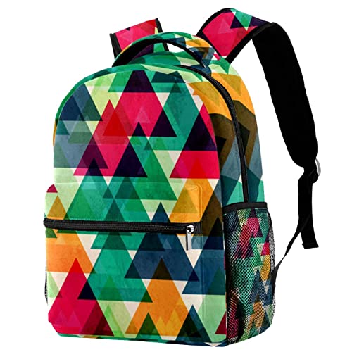 Sac à dos voyage porte-bouteille à motif mosaïque coloré