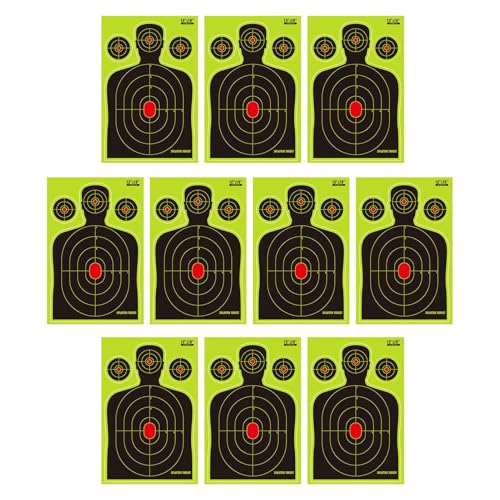 s Reactivas | 10 piezas reactivas 46 cm x 30 cm - Papel de tiro de alta visibilidad, para práctica al aire libre, competición, jardín, entrenamiento diario, actividades equipo de ocio