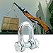 Cloimei Heavy Duty Anchor Shackle Alloy Steel Galvanized Bow Type with Nut for Marine Construction Industrial Lifting 2T 3.25T 4.75T 6.5T (2T)