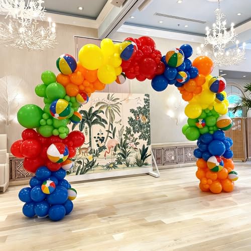 Image of Lukiituke Tropical Balloons, 57Pcs Summer Pool Party Balloons