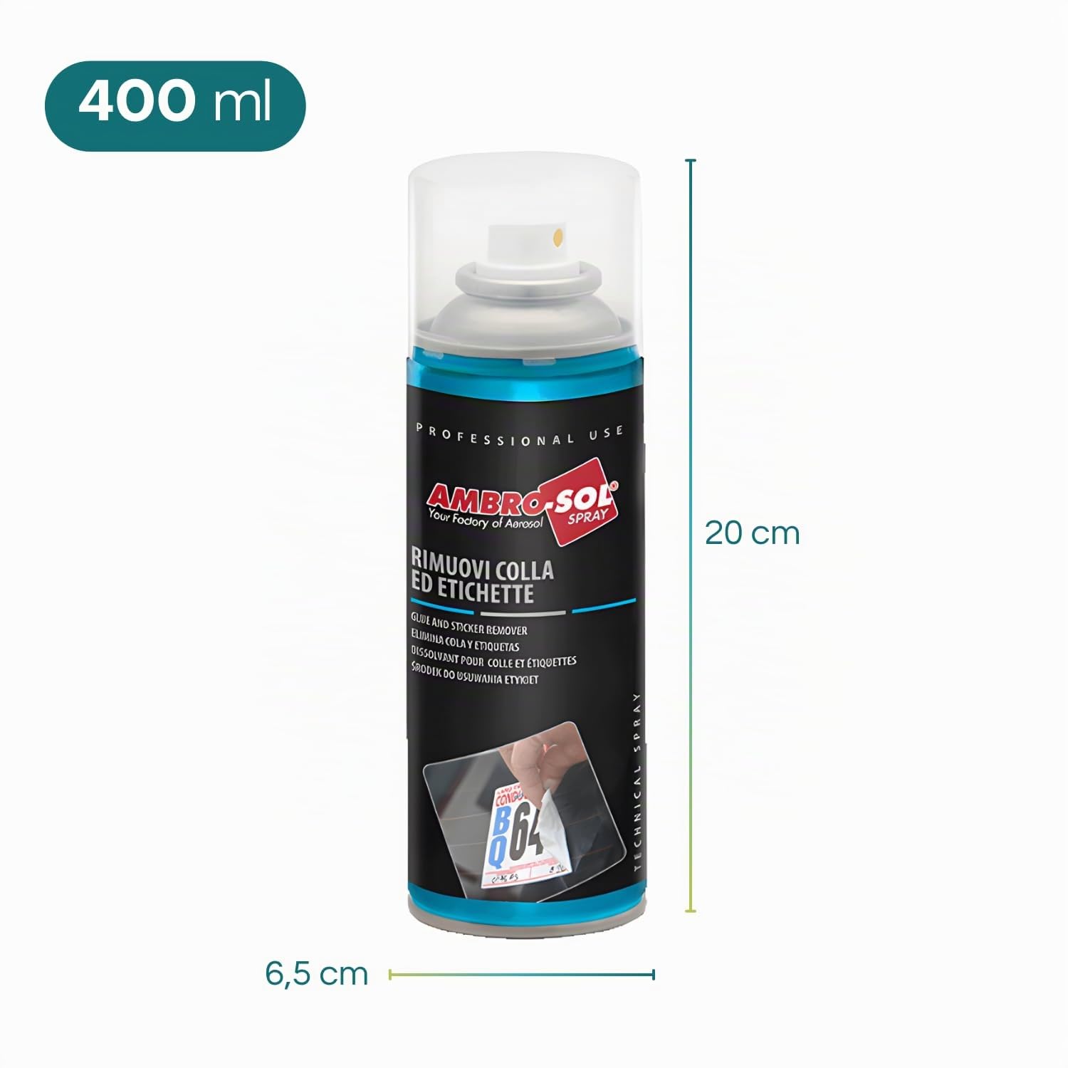 12 bombolette di Rimuovi Colla ed Etichette spray da 200ml, di colore bianco tenue, ideale per rimuovere adesivi etichette e colla senza lasciare residui - F