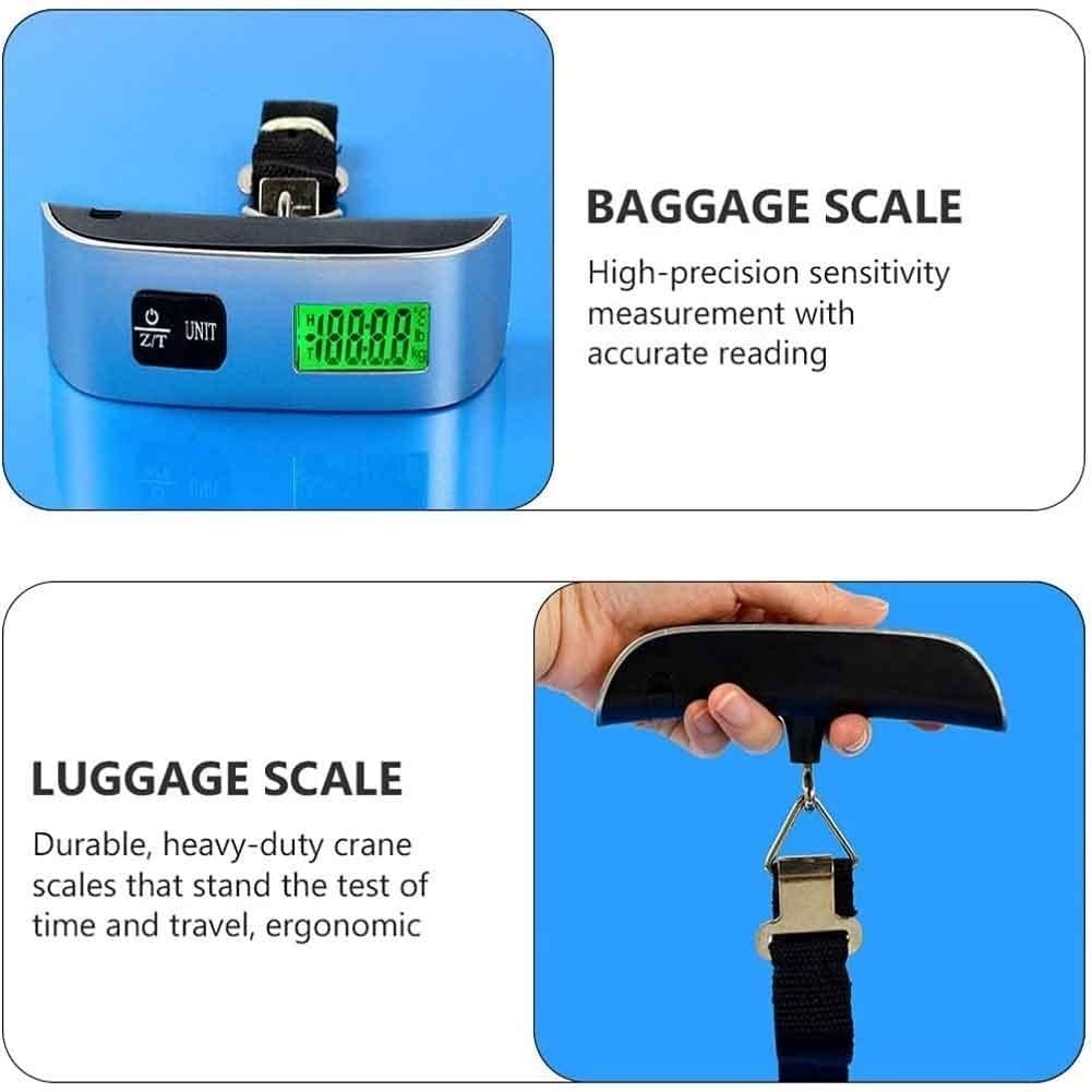 Luggage Scale,Portable Digital Hanging Scale，110 Lbs Digital Hanging Luggage Scale with Backlight for Travel, Rubber Paint Handle Weighing Weighing