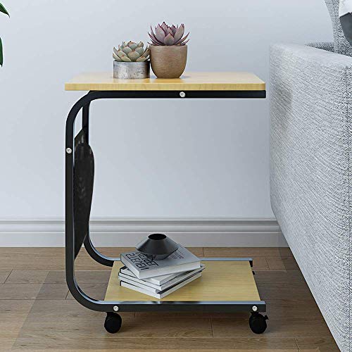 Mobile Bedside Table on The Side of The Bedside Table on Wheels, C-Sha