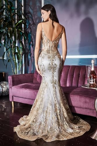 Mermaid Graduation Prom Dresses Celebrity Style Dress Court Train Sleeveless V Neck Masquerade Dress with Glitter Sequin 20252