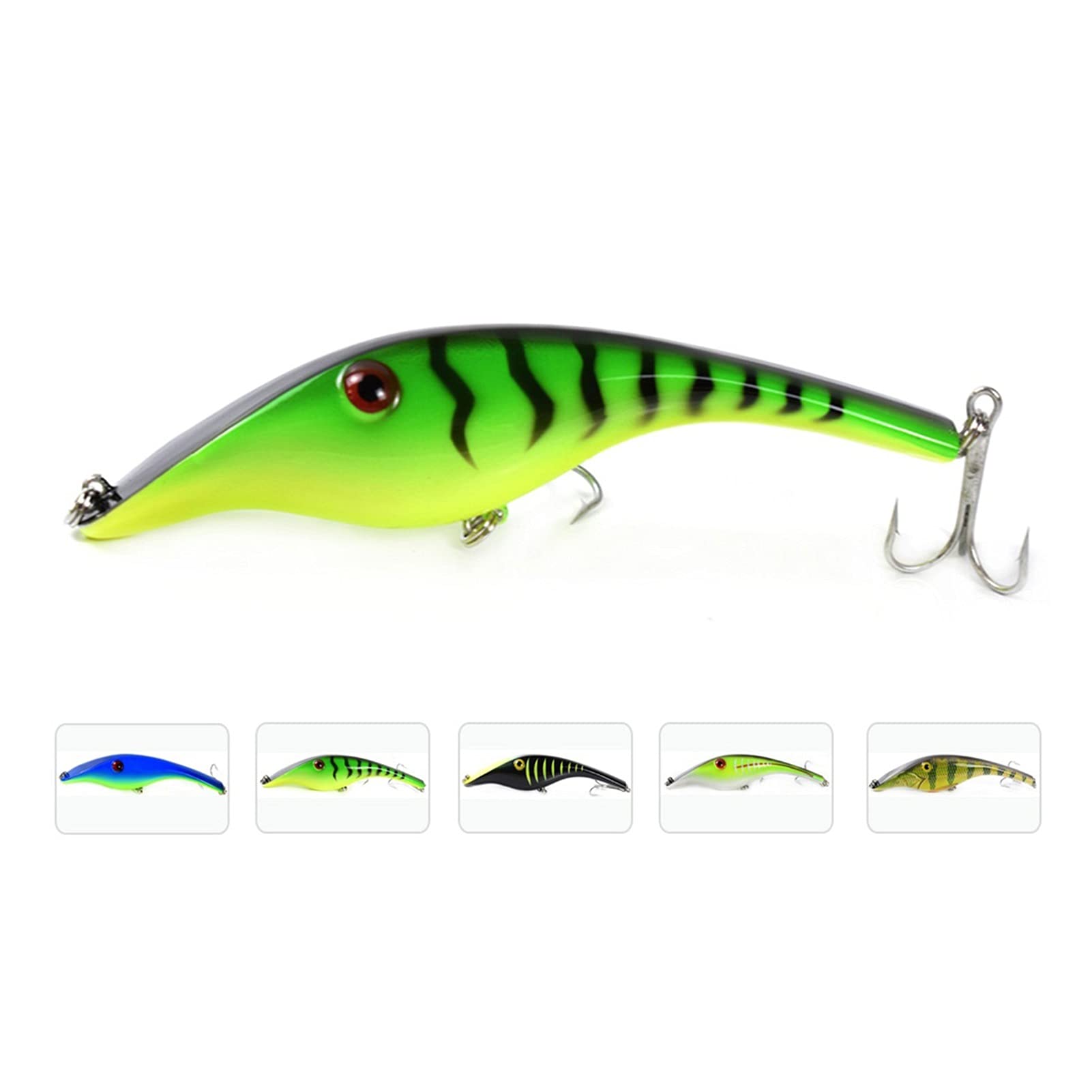 caihuashopping Señuelos de Pesca Cebo de Pesca Cebo Artificial con Equipo de Pesca Super Sharp MARPARTE PERBOL AMPLADO Y Pesca DE Aguas Frutas ADECUADAS para Salmon DE Trout 5PCS Cebos Artificiales