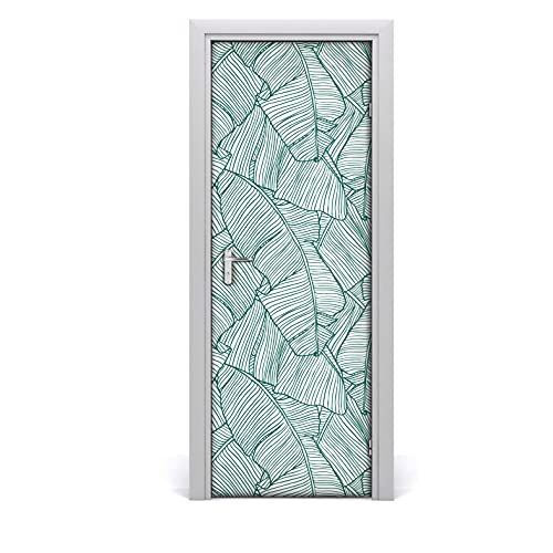 Vinilo Adhesivo para Puerta Autoadhesivo Hojas Aqua Mural Extraíble 2