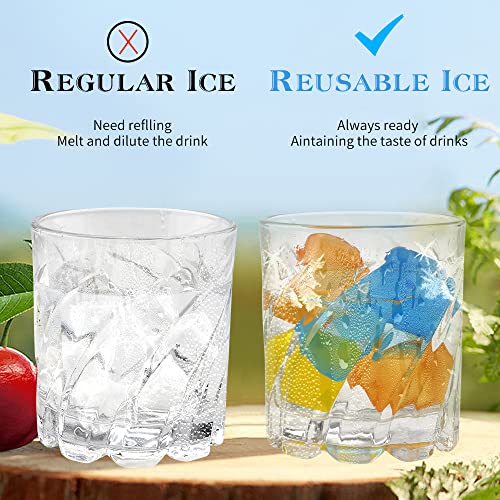 Cubitos de Hielo Reutilizables Plásticos Cuadrados 20 Piezas miniatura 4
