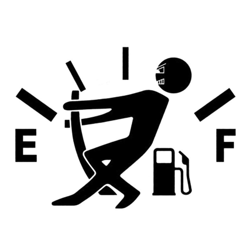 Adesivo per decorare il coperchio del serbatoio dell’auto, design divertente con l’indicatore della benzina