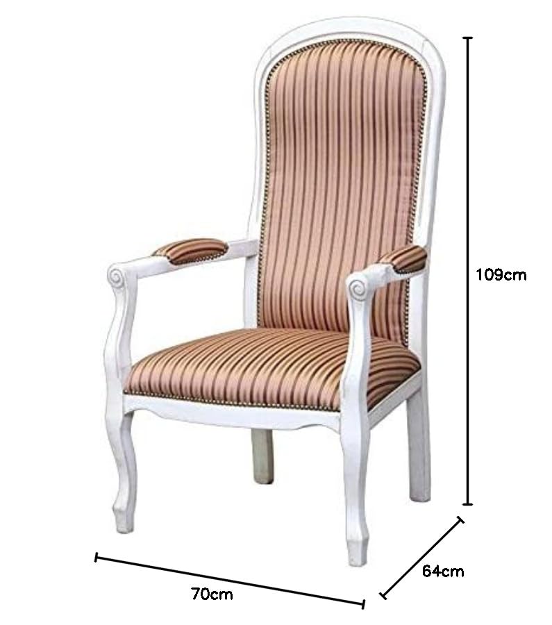 Lot De 2 Fauteuils Voltaire En Bois – Piètement Bois, Assise Mousse – Beige