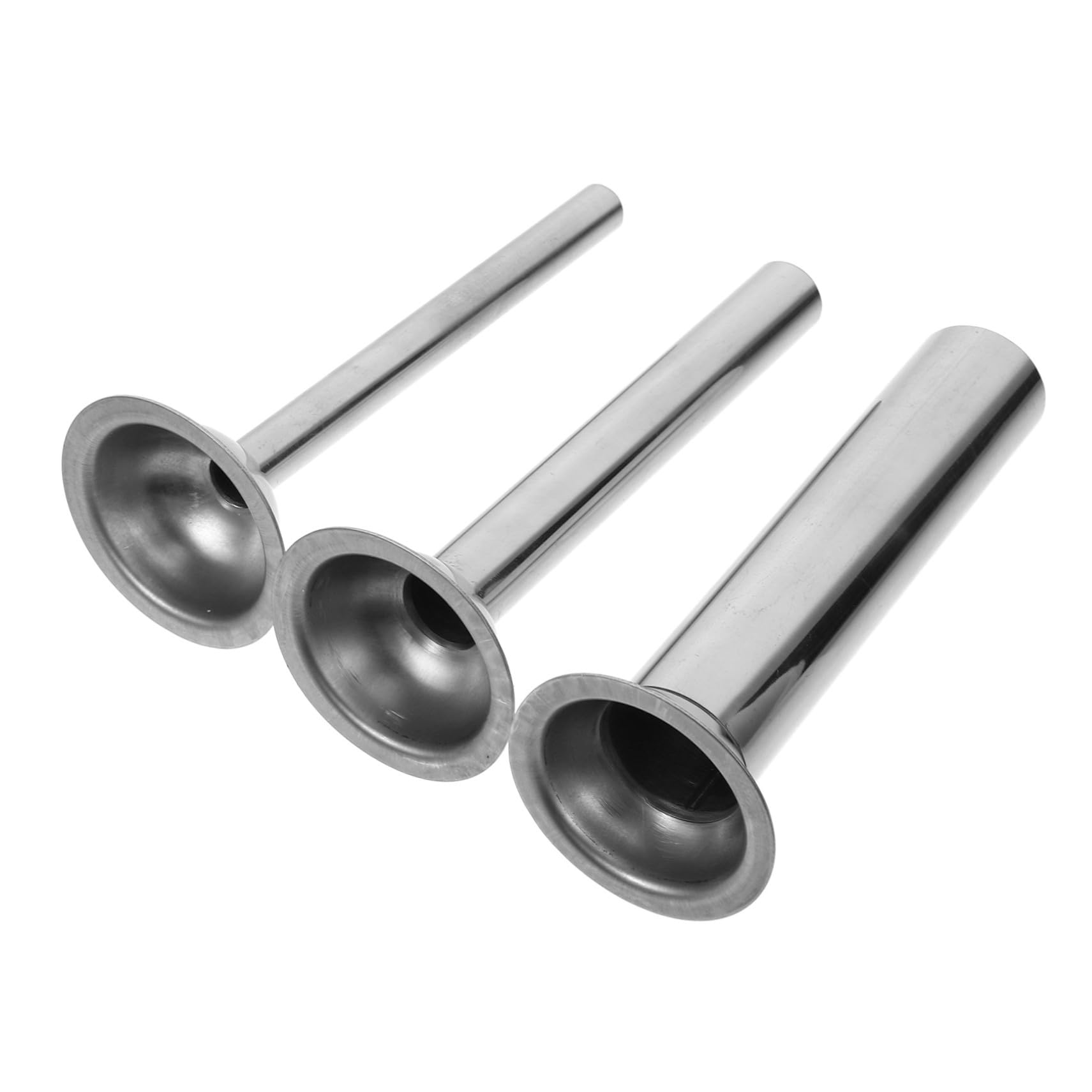ABOOFAN 3Pcs Stainless Steel Sausage Stuffer Tubes Kit Meat Filler for Easy Sausage Making Compatible with Grinders for Ground Beef Pork and More