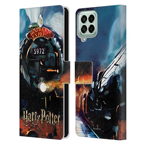 Head Case Designs sous Licence Officielle Harry Potter Hogwarts Express Prisoner of Azkaban II Étui Portefeuille en Cuir Compatible avec Samsung Galaxy M53...